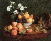 Henri Fantin-Latour Flowers and Fruit on a Table oil painting